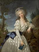 Antoine Vestier Portrait of a Lady with a Book oil painting reproduction